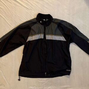 STARTER Men's Black and Gray Windbreaker